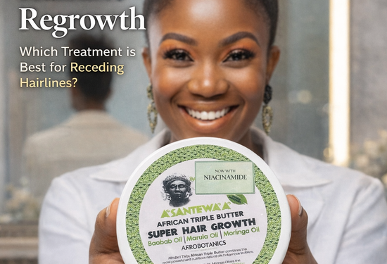 AfroBotanics PoFal-Infused Oils vs Minoxidil for Hairline Regrowth