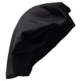 Adults Black Double Layered, Reversible Satin Bonnet